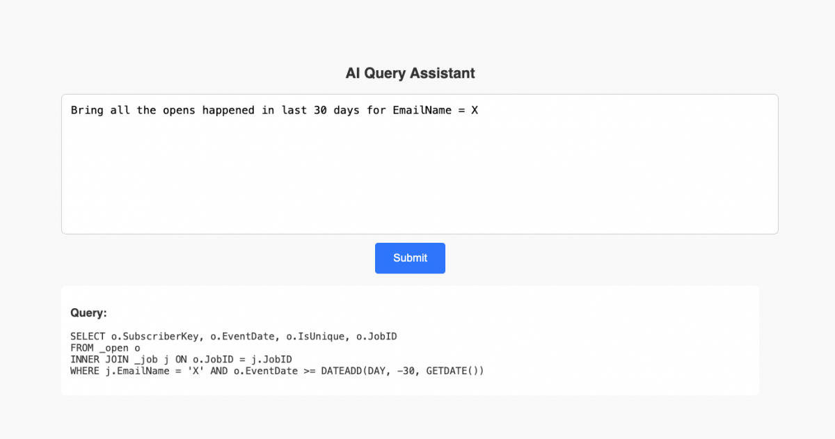 AI Query Assistant