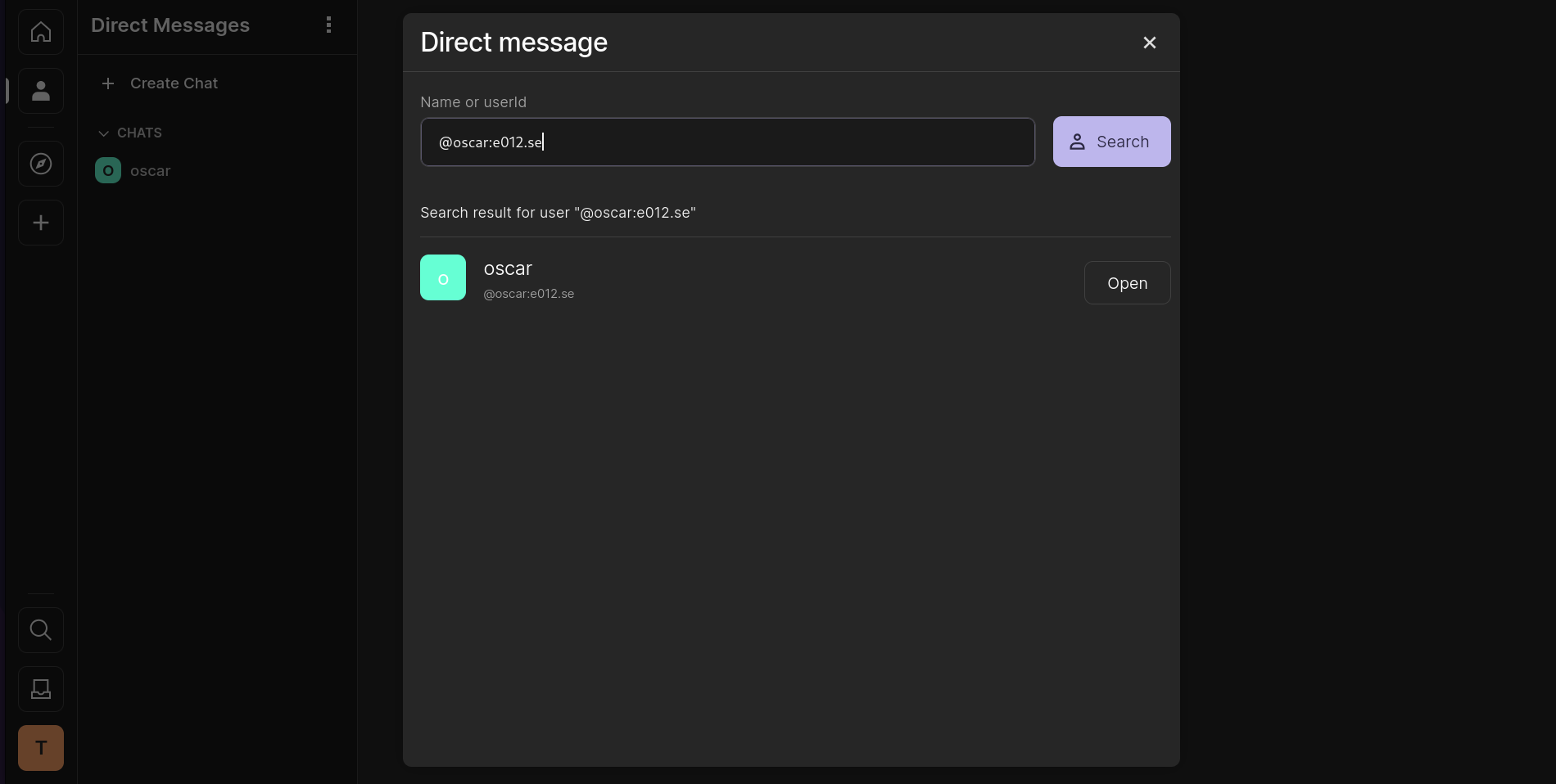 Open a converation