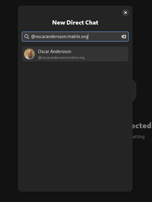 Search for a user
